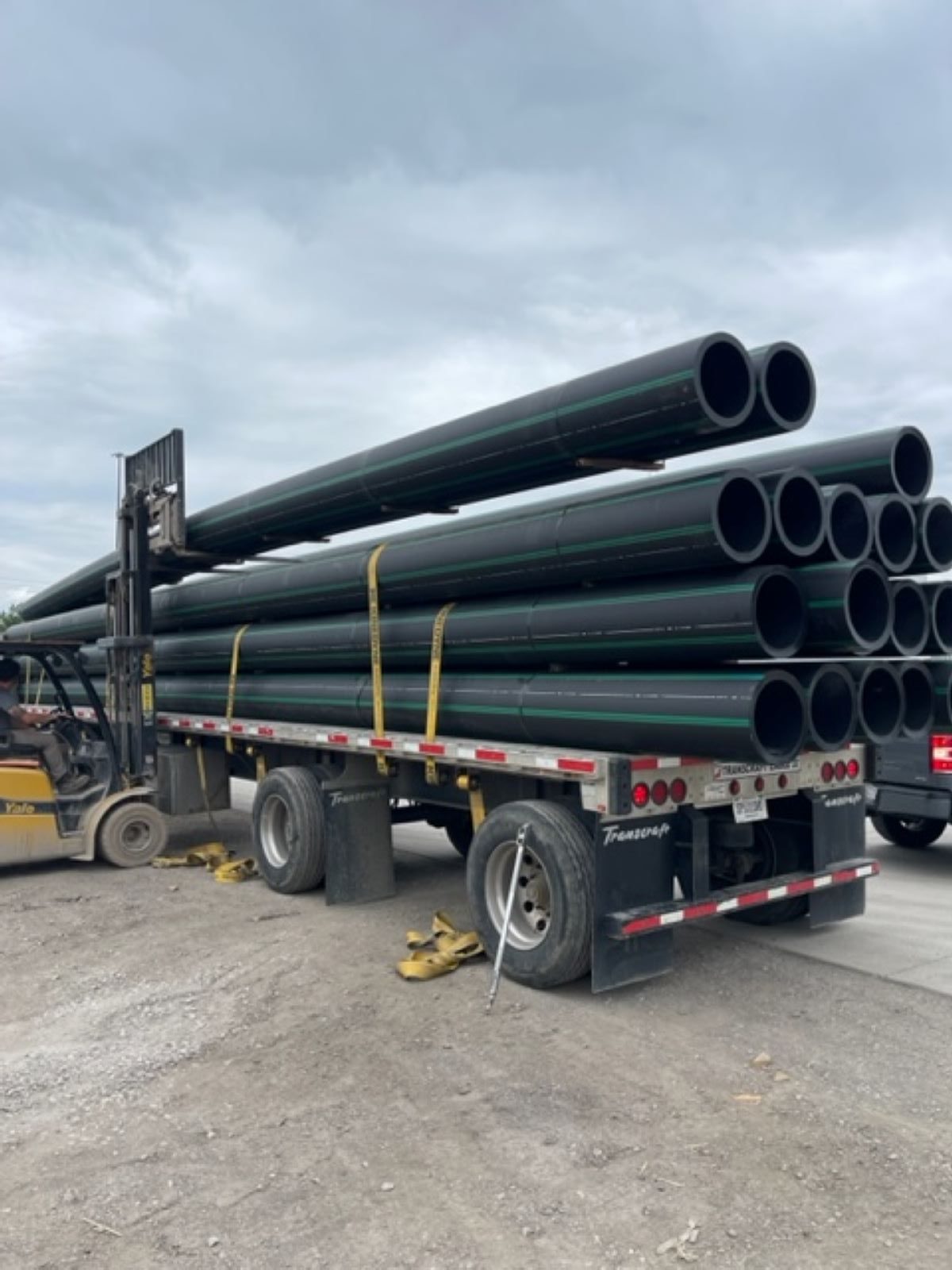 16"X50' DR11 DIPS HDPE PIPE W/GREEN STRIPE The Waterworks Warehouse